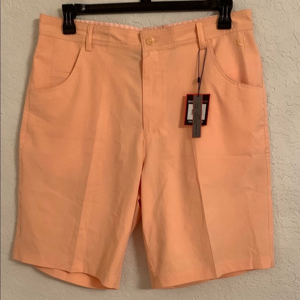 NWT Short Par 4 Lido Golf Peach Soft Stretch Men's Shorts Size 34